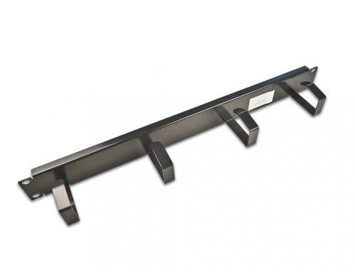 19 WIREWIN 1HE Kabelführungspanel mit 4 Metallringen, schwarz