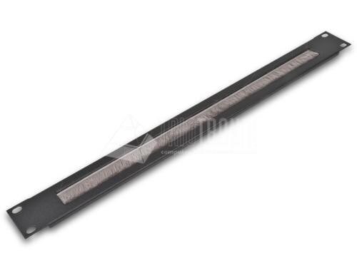 19 WIREWIN 1HE Kabeldurchführungspanel mit Bürste, schwarz