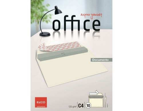 Elco Office Couvert C4 DNS beige Inhalt à 10 Couvert, Seitenfalte