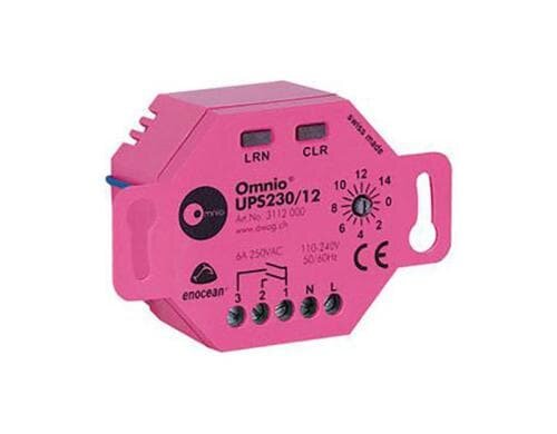 Omnio EnOcean UP-Schaltaktor 2 Kanal SK UPS230/12, Schaltkapazität: 230V AC / 6A