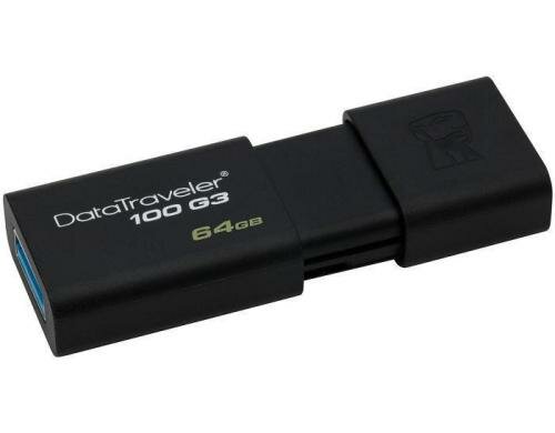 Kingston DataTraveler USB3 100 G3 64GB schwarz, ohne Deckel