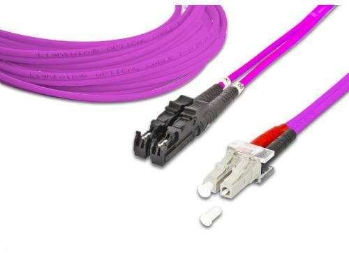 Lightwin LWL Duplex Patchkabel Multimode E2000-LC, 3m, OM4, 50/125µm, 10Gbps