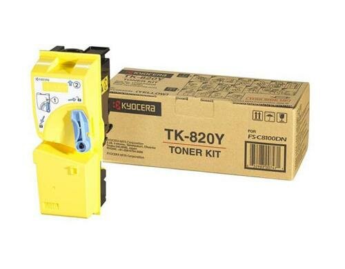 Toner Kyocera TK-820Y, zu FS-C8100DN yellow, ca. 7000 S. gemäss 5% Deckung