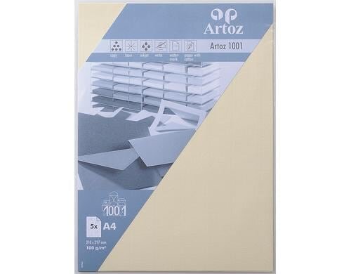 Artoz 1001 A4 100g chamois copy, laser, inkjet write, watermark, coton