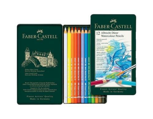 FABER-CASTELL A. Dürer Aquarellfarbstifte 12er Metalletui