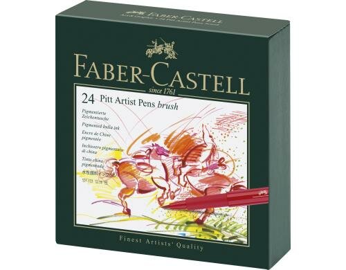 FABER-CASTELL PITT Artist Pen 24er Box pigmentierte Zeichentusche