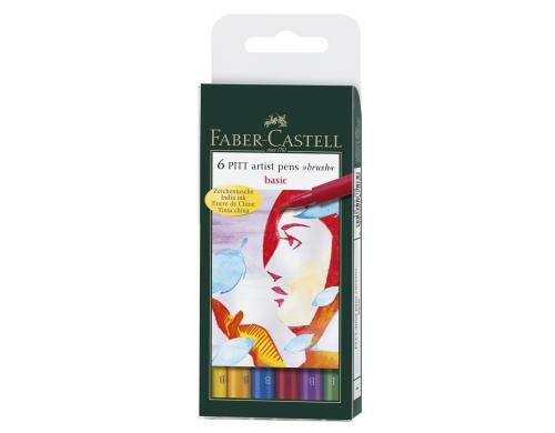 FABER-CASTELL PITT Artist Pen Etui Basic pigmentierte Zeichentusche