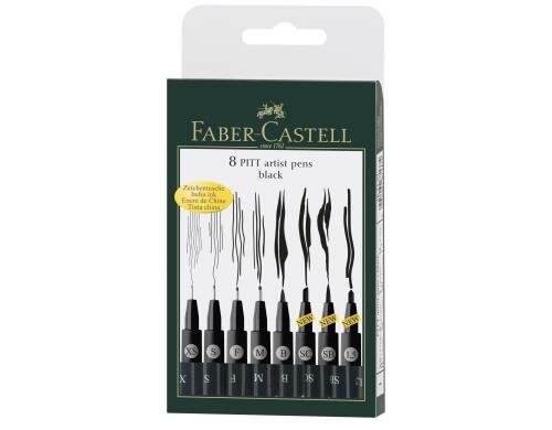 FABER-CASTELL PITT Artist Pen 8er Etui pigmentierte Zeichentusche