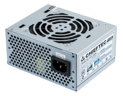 Netzteil Chieftec SFX-350BS, 350W, ATX2.3, 20+4Pin, 1x80mm Lüfter, 2xSATA, aktiv PFC