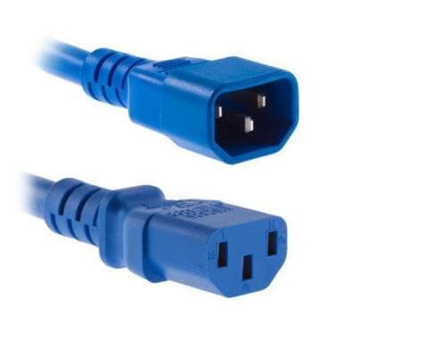 Verlängerungs-Netzkabel 230V: 1.5 Meter Kaltgerätestecker, blau