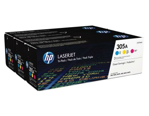 HP Toner 305A - CMY 3er-Pack (CF370AM) Seitenkapazität 3x ~ 2600 Seiten