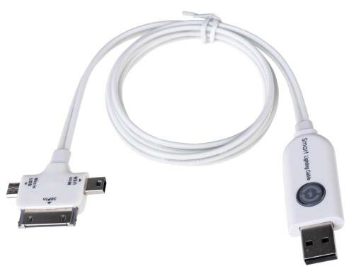 Leuchtendes USB Multicharger Kabel Lade- / Datenkabel div. Smartphones / iPad
