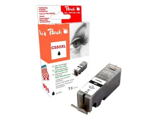 Peach Tinte Canon PGI-550bk schwarz 23ml zu IP7250, MG5450, MG6350