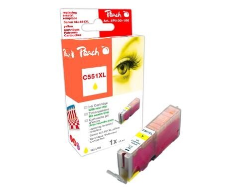 Peach Tinte Canon CLI-551y yellow zu IP7250, MG5450, MG6350,  13ml