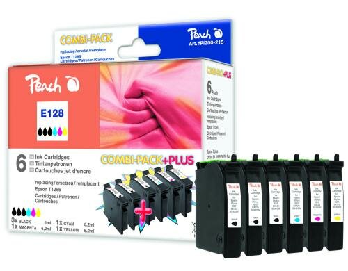 Peach Tinte Epson T1285 Combi Pack+ 3x black je 1x cyan/magenta/yellow