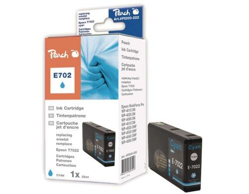 Peach Tinte Epson T7022 cyan, 25ml zu WF Pro4015, 4025, 4095