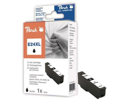 Peach Tinte Epson T2431 Nr.24XL black, 16ml zu Photo XP750, 850
