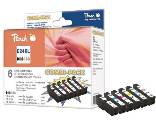 Peach Tinte Epson T243 Nr.24XL Combi Pack zu Photo XP750, 850, 6x 16ml