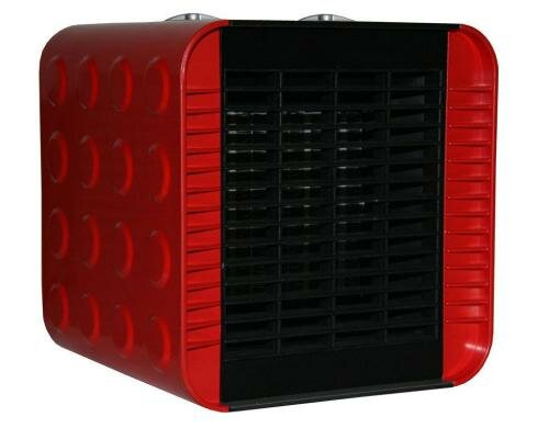 Sonnenkönig Keramik-Heizlüfter Cuby rot 2 Heizstufen 750 Watt / 1500 Watt