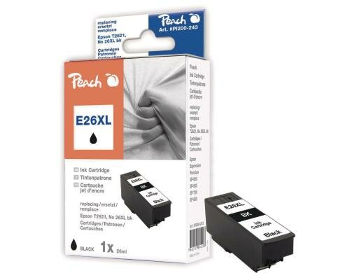 Peach Tinte Epson T2621 Nr.26XL black, 26ml zu Expression X600, 605, 700, 800