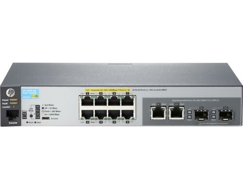 Aruba 2530-8G-PoE+: 8 Port L2 Switch Managed, 8x1Gbps, 2xSFP, 2x1Gbps