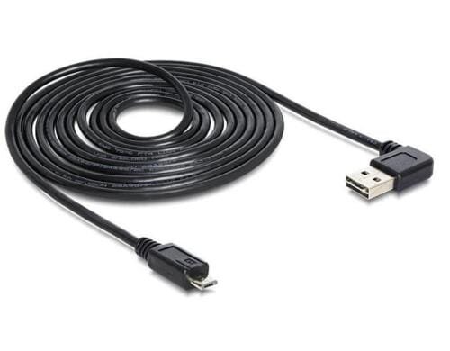 USB2.0-Kabel Easy A-MicroB: 5m USB-A Seite 90° gew. beidseitig einsteckbar