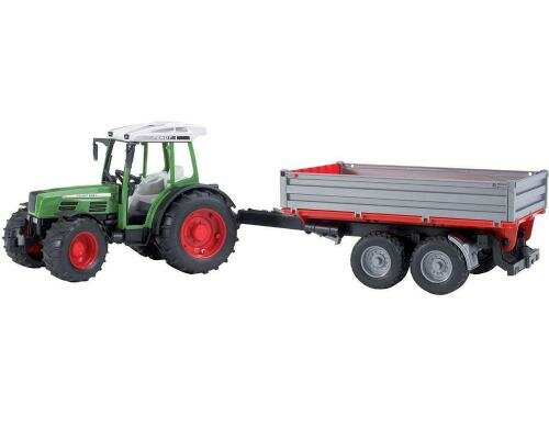 Bruder Spielwaren Fendt 209S mit Bordwandan mit Bordwandanhänger, Profilreifen