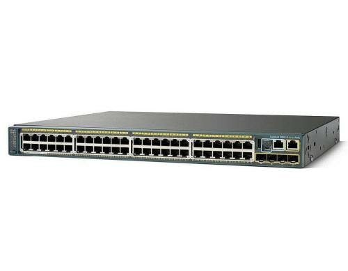 Cisco 2960X-48LPS-L: 48 Port LAN Base SW 48xGE, 48xPoE+ (370W), 4xSFP 1G, 1xRPS