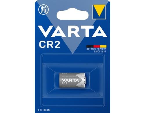 VARTA Lithium Batterie CR2, 1Stk Kapazität 920 mAh