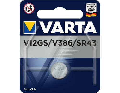 VARTA Knopfzelle V12GS / V386, 1.55V, 1Stk vergl. Typ 4178, SR43