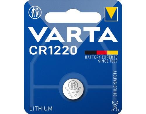 VARTA Knopfzelle CR1220, 3V, 1Stk vergl. Typ 6220,