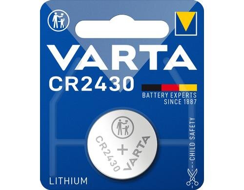 VARTA Knopfzelle CR2430, 3V, 1Stk vergl. Typ 6430,