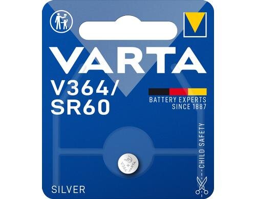 VARTA Knopfzelle V364, 1.55V, 1Stk vergl. Typ 364 / SR60
