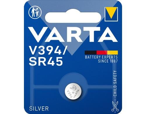 VARTA Knopfzelle V394, 1.55V, 1Stk vergl. Typ 394/ SR45