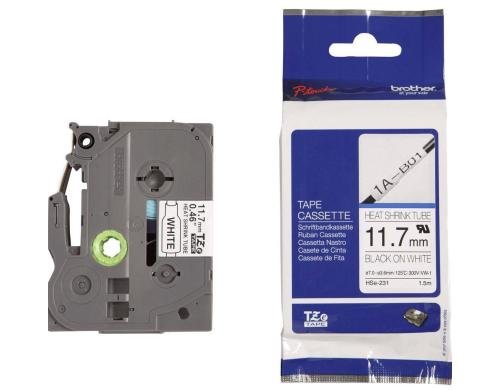 Brother Ptouch Heissschrumpfschlauch HSe231 w/s, 11.7mmx1.5m, für PTE300VPC1