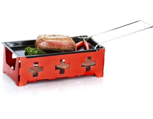 Nouvel Raclette H‘eat Cheese! @home mit 4 Rechaudkerzen, rot
