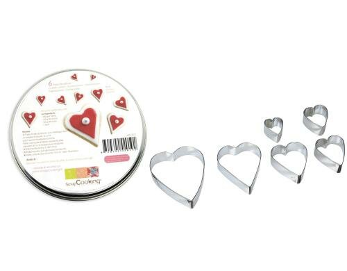 ScrapCooking Ausstechformen Herzen 6er Set