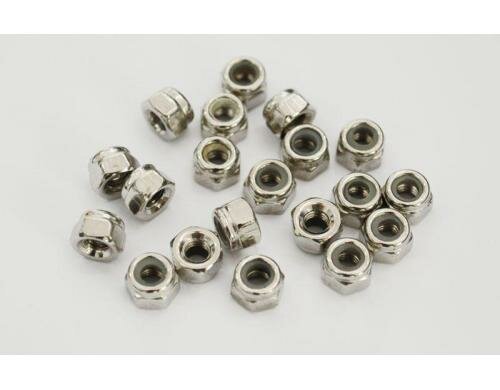RC4WD Nylock M3 Muttern, Silber, 20 Stück,
