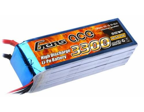 Gens LiPo-Akku 18.5V 3300mAh 25C 5S1P 136.04x42.27x38mm 417g