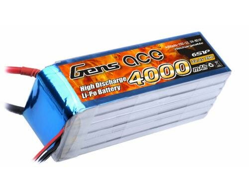 Gens LiPo-Akku 22.2V 4000mAh 25C 6S1P 138.18x43.13x50.08mm 620g