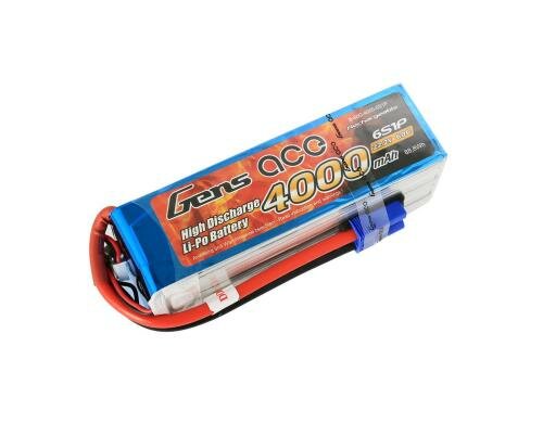 Gens LiPo-Akku 22.2V 4000mAh 60C 6S1P 139.91x42.29x40.47mm 671g