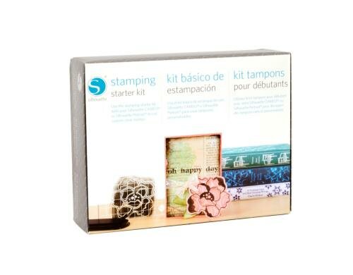 Silhouette Starterpaket Stempel Kit mit Stempel-Material und Acryl-Block,