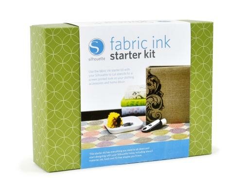 Silhouette Starterpaket Textilfarben Kit um Muster auf Stoff zu drucken