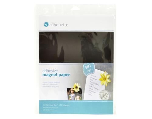 Silhouette Magnet Papier klebend 4 Stück bedruckbares Magnet Papier klebend