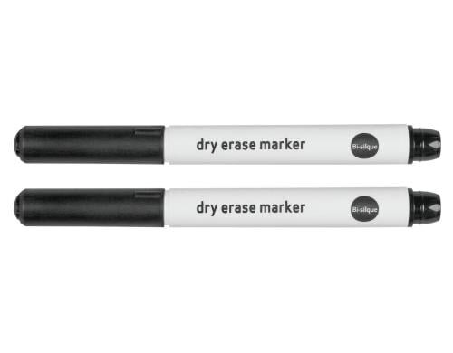 Bi-Office Glassboard-Marker schwarz 2er