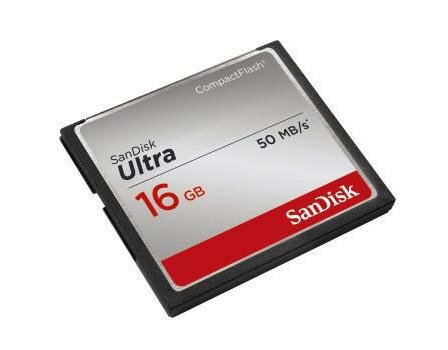 SanDisk CF Card 16GB Ultra 50MB/s 333x, Lesegeschwindigkeit 50MB/s