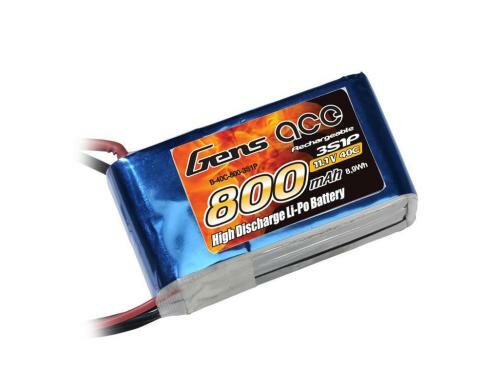 Gens LiPo-Akku 11.1V 800mAh 40C 3S1P 58x30x23mm