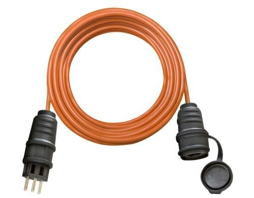 Qualitäts-Baustellenverlängerungskabel 10m, orange, 3-polig, T23/T23, IP44