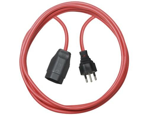 Kunststoff-Verlängerungskabel, 5m, rot 5m, rot, 3-polig, T12/T13