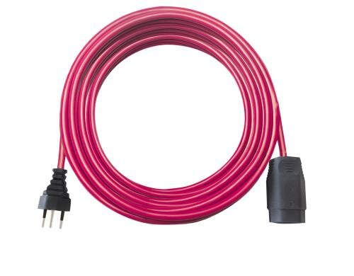 Kunststoff-Verlängerungskabel, 50m, rot 50m, rot, 3-polig, T12/T13